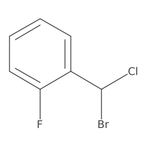 Benzene, 1-(bromochloromethyl)-2-fluoro-结构式