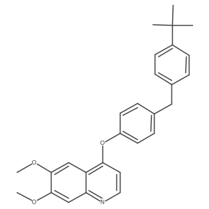 4-[4-(4-Tert-butylbenzyl)phenoxy]-6,7-dimethoxyquinoline Structure