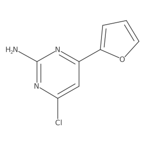 2-Amino-4-chloro-6-(2-furyl)pyrimidine Structure