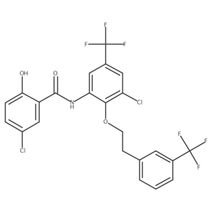 Benzamide,5-chloro-n-[3-chloro-5-(trifluoromethyl)-2-[2-[3-(trifluoromethyl)phenyl]ethoxy]phenyl]-2-hydroxy- Structure