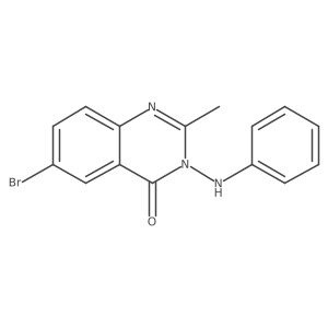 6-Bromo-2-methyl-3-(phenylamino)-4(3H)-quinazolinone结构式