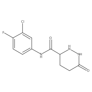 N-(3-chloro-4-fluorophenyl)-6-oxodiazinane-3-carboxamide结构式