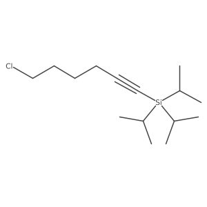 (6-Chloro-1-hexyn-1-yl)tris(1-methylethyl)silane结构式