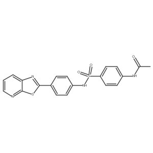 N-[4-[(4-thiazolo[5,4-b]pyridin-2-ylphenyl)sulfamoyl]phenyl]acetamide结构式