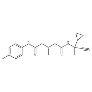 N-(1-cyano-1-cyclopropylethyl)-2-({[(4-fluorophenyl)carbamoyl]methyl}(methyl)amino)acetamide结构式