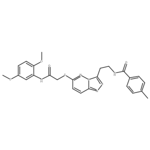 N-(2-(6-((2-((2,5-dimethoxyphenyl)amino)-2-oxoethyl)thio)-[1,2,4]triazolo[4,3-b]pyridazin-3-yl)ethyl)-4-methylbenzamide结构式