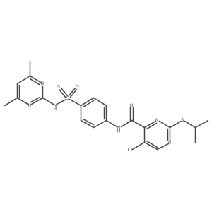 5-chloro-N-{4-[(4,6-dimethylpyrimidin-2-yl)sulfamoyl]phenyl}-2-(propan-2-ylsulfanyl)pyrimidine-4-carboxamide Structure