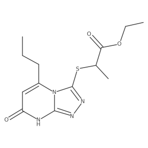 Ethyl 2-((7-oxo-5-propyl-7,8-dihydro-[1,2,4]triazolo[4,3-a]pyrimidin-3-yl)thio)propanoate Structure