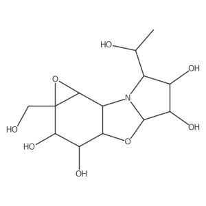 Octahydro-7-(1-hydroxyethyl)-1a-(hydroxymethyl)oxireno[e]pyrrolo[2,1-b]benzoxazole-2,3,5,6(2H)-tetrol Structure