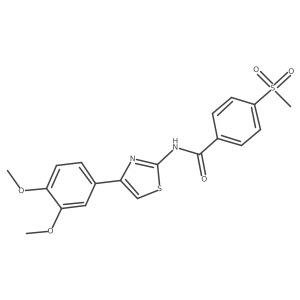 N-(4-(3,4-dimethoxyphenyl)thiazol-2-yl)-4-(methylsulfonyl)benzamide结构式