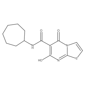 N-cycloheptyl-7-hydroxy-5-oxo-5H-thiazolo[3,2-a]pyrimidine-6-carboxamide结构式