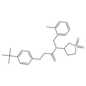 2-(4-tert-butylphenoxy)-N-(1,1-dioxidotetrahydro-3-thienyl)-N-(2-fluorobenzyl)acetamide Structure