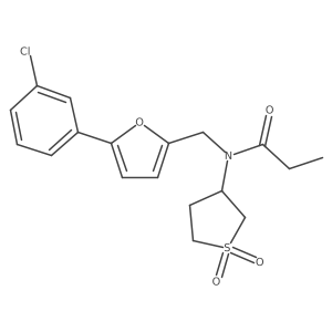 N-{[5-(3-chlorophenyl)furan-2-yl]methyl}-N-(1,1-dioxidotetrahydrothiophen-3-yl)propanamide Structure