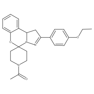 1-(2-(4-Ethoxyphenyl)-1,10b-dihydrospiro[benzo[e]pyrazolo[1,5-c][1,3]oxazine-5,4'-piperidin]-1'-yl)ethanone Structure