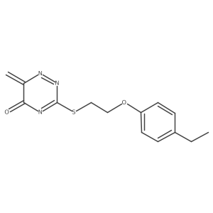 3-[2-(4-Ethylphenoxy)ethylsulfanyl]-6-methylidene-1,2,4-triazin-5-one Structure