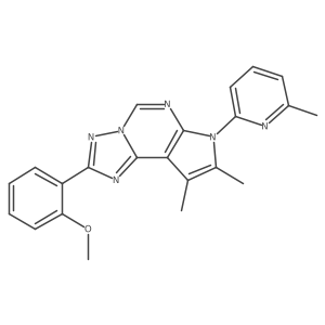 2-(2-methoxyphenyl)-8,9-dimethyl-7-(6-methyl-2-pyridinyl)-7H-pyrrolo[3,2-e][1,2,4]triazolo[1,5-c]pyrimidine结构式