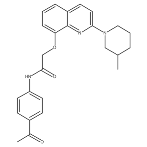 N-(4-acetylphenyl)-2-((2-(3-methylpiperidin-1-yl)quinolin-8-yl)oxy)acetamide结构式