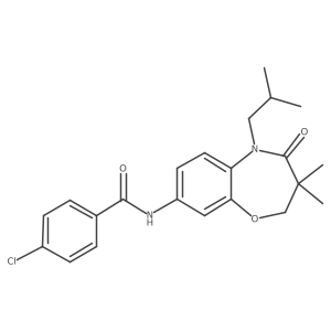 4-chloro-N-(5-isobutyl-3,3-dimethyl-4-oxo-2,3,4,5-tetrahydrobenzo[b][1,4]oxazepin-8-yl)benzamide Structure