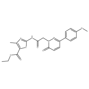 ethyl 2-({[3-(4-methoxyphenyl)-6-oxopyridazin-1(6H)-yl]acetyl}amino)-4-methyl-1,3-thiazole-5-carboxylate结构式