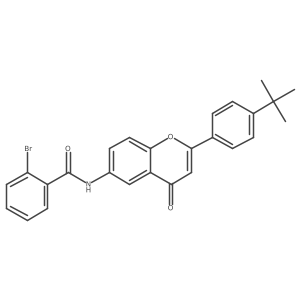 2-bromo-N-[2-(4-tert-butylphenyl)-4-oxo-4H-chromen-6-yl]benzamide Structure