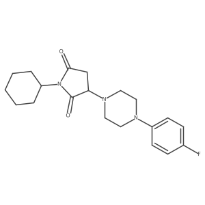 1-Cyclohexyl-3-[4-(4-fluorophenyl)piperazin-1-yl]pyrrolidine-2,5-dione Structure