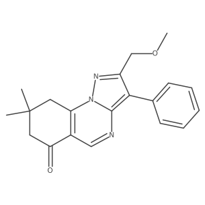 2-(methoxymethyl)-8,8-dimethyl-3-phenyl-8,9-dihydropyrazolo[1,5-a]quinazolin-6(7H)-one结构式