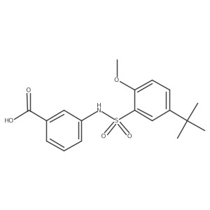 3-(5-Tert-butyl-2-methoxybenzenesulfonamido)benzoic acid Structure