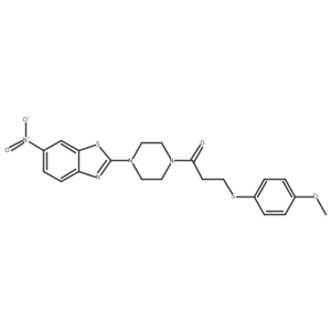 3-((4-Methoxyphenyl)thio)-1-(4-(6-nitrobenzo[d]thiazol-2-yl)piperazin-1-yl)propan-1-one Structure