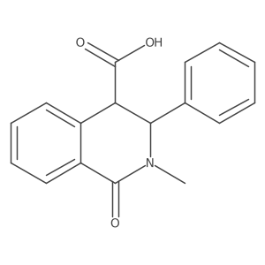 2-Methyl-1-oxo-3-phenyl-1,2,3,4-tetrahydroisoquinoline-4-carboxylic acid结构式