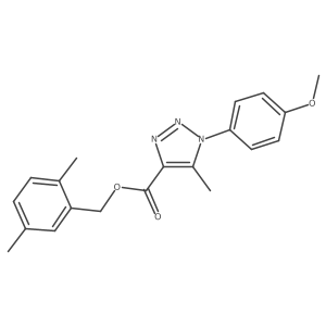 2,5-dimethylbenzyl 1-(4-methoxyphenyl)-5-methyl-1H-1,2,3-triazole-4-carboxylate结构式