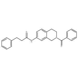 N-(2-benzoyl-1,2,3,4-tetrahydroisoquinolin-7-yl)-3-phenylpropanamide结构式