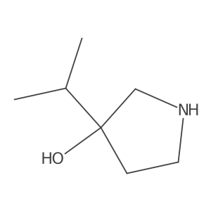 3-(Propan-2-yl)pyrrolidin-3-ol结构式