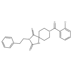 8-(2-Chlorobenzoyl)-3-phenethyl-1,3,8-triazaspiro[4.5]decane-2,4-dione结构式