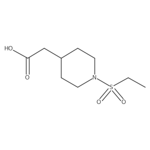 (1-Ethanesulfonyl-piperidin-4-yl)-acetic acid Structure