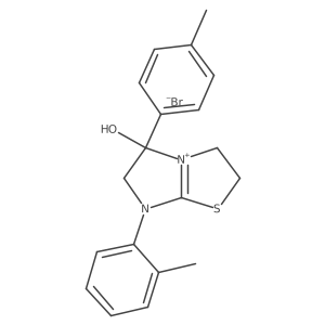 5-Hydroxy-7-(o-tolyl)-5-(p-tolyl)-2,3,5,6-tetrahydroimidazo[2,1-b]thiazol-7-ium bromide Structure