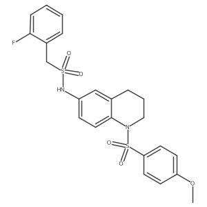 1-(2-fluorophenyl)-N-[1-(4-methoxybenzenesulfonyl)-1,2,3,4-tetrahydroquinolin-6-yl]methanesulfonamide Structure
