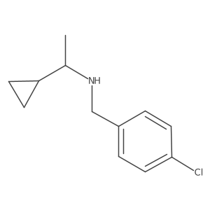 [(4-Chlorophenyl)methyl](1-cyclopropylethyl)amine结构式