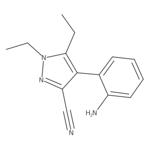 4-(2-Aminophenyl)-1,5-diethyl-1h-pyrazole-3-carbonitrile结构式