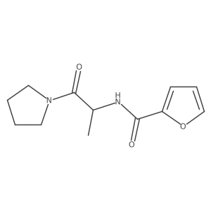 n-(1-Oxo-1-(pyrrolidin-1-yl)propan-2-yl)furan-2-carboxamide结构式