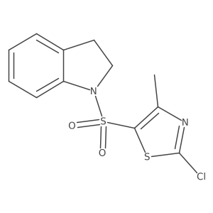 1H-Indole, 1-[(2-chloro-4-methyl-5-thiazolyl)sulfonyl]-2,3-dihydro- Structure