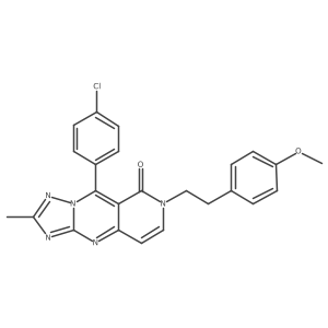 9-(4-chlorophenyl)-7-[2-(4-methoxyphenyl)ethyl]-2-methylpyrido[4,3-d][1,2,4]triazolo[1,5-a]pyrimidin-8(7H)-one Structure