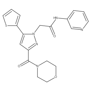 2-(3-(morpholine-4-carbonyl)-5-(thiophen-2-yl)-1H-pyrazol-1-yl)-N-(pyridin-3-yl)acetamide Structure