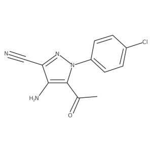 5-Acetyl-4-amino-1-(4-chlorophenyl)-1H-pyrazole-3-carbonitrile Structure