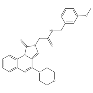 N-(3-methoxybenzyl)-2-(4-morpholino-1-oxo-[1,2,4]triazolo[4,3-a]quinoxalin-2(1H)-yl)acetamide结构式