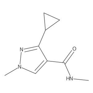 3-cyclopropyl-N,1-dimethylpyrazole-4-carboxamide结构式