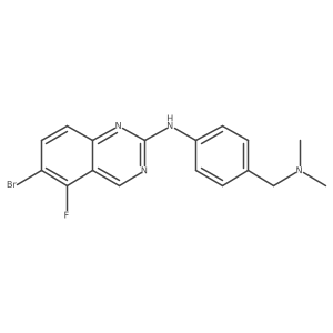 6-Bromo-N-[4-[(dimethylamino)methyl]phenyl]-5-fluoro-2-quinazolinamine结构式