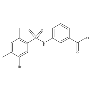 3-(5-Bromo-2,4-dimethylbenzenesulfonamido)benzoic acid Structure