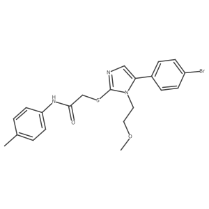 2-((5-(4-bromophenyl)-1-(2-methoxyethyl)-1H-imidazol-2-yl)thio)-N-(p-tolyl)acetamide Structure