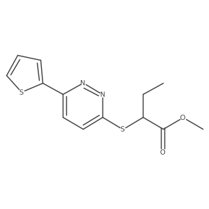 Methyl 2-((6-(thiophen-2-yl)pyridazin-3-yl)thio)butanoate Structure