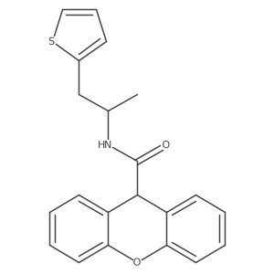 N-(1-(thiophen-2-yl)propan-2-yl)-9H-xanthene-9-carboxamide Structure